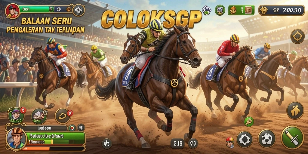 Tampilan gameplay Racing yang seru dan mendebarkan di COLOKSGP.