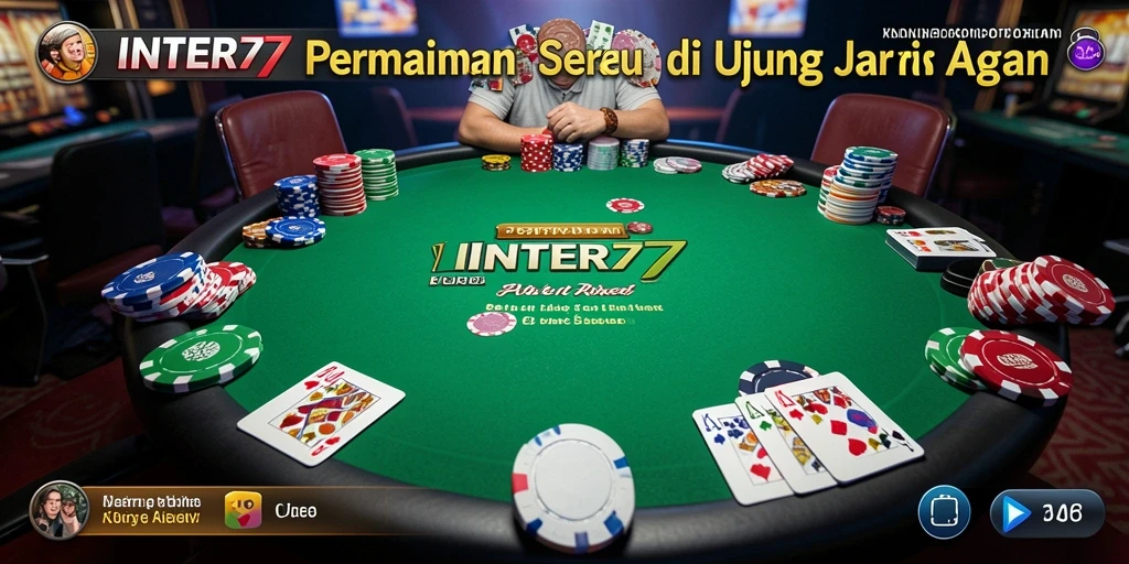 Screenshot gameplay menarik dari INTER77 yang menampilkan aksi Poker.