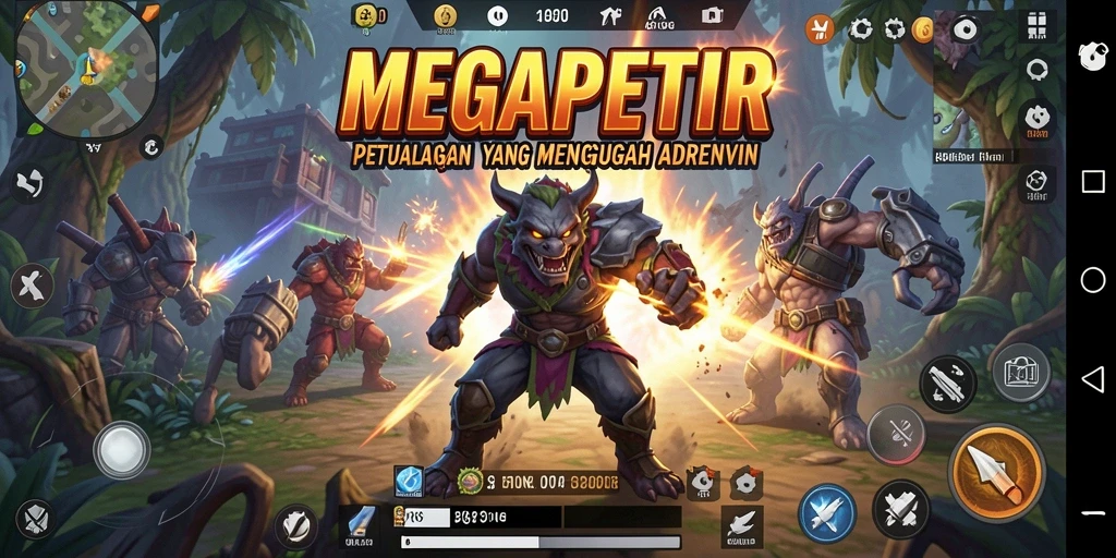 Gameplay MEGAPETIR yang mendebarkan dan menarik.