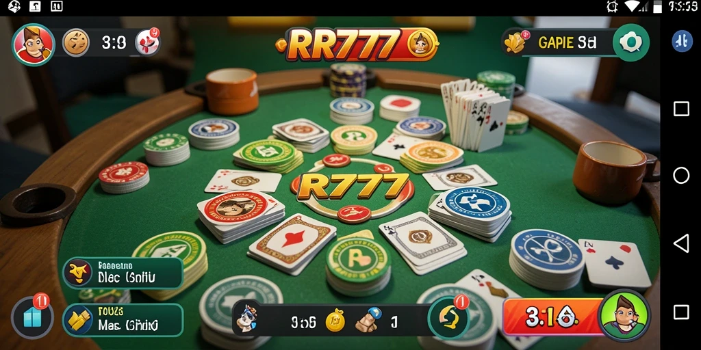 Tampilan gameplay Gaple di RR777 yang seru dan menarik.